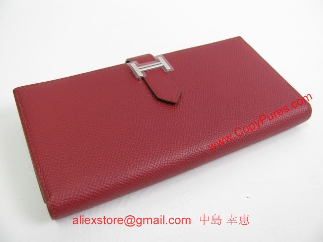 HERMES（エルメス）ベアン二つ折長財布スフレ